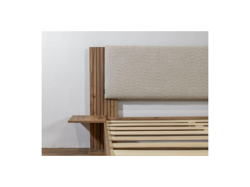 Lior - Bed With Solid Slats - Natural Wood Legs