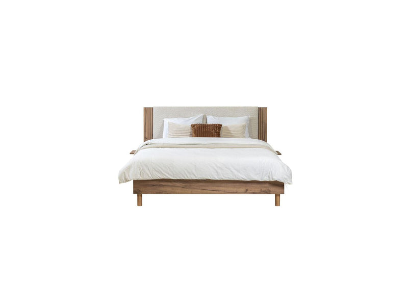 Lior - Bed With Solid Slats - Natural Wood Legs