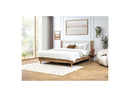 Lit Avec Lattes Massives Pieds En Bois Naturel - Lior - Beige