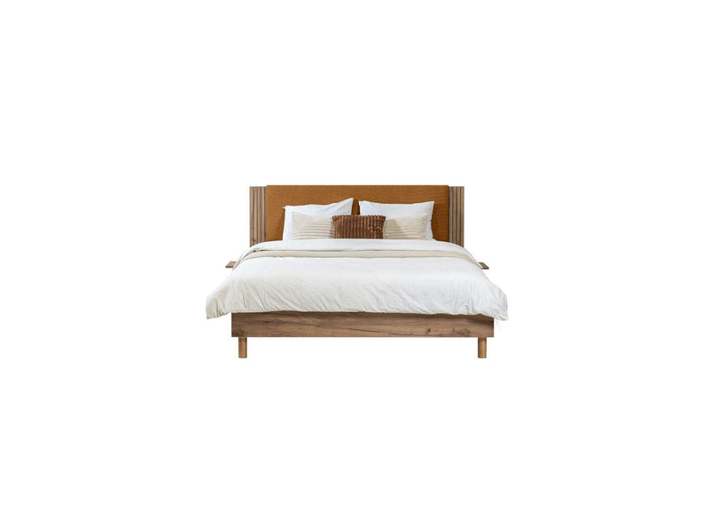 Lior - Bed With Solid Slats - Natural Wood Legs