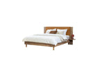 Lior - Cama con lamas macizas - Patas de madera natural