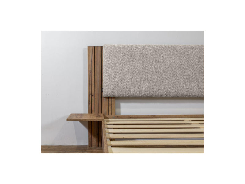 Lior - Bed With Solid Slats - Natural Wood Legs