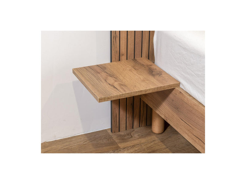 Lior - Bed With Solid Slats - Natural Wood Legs