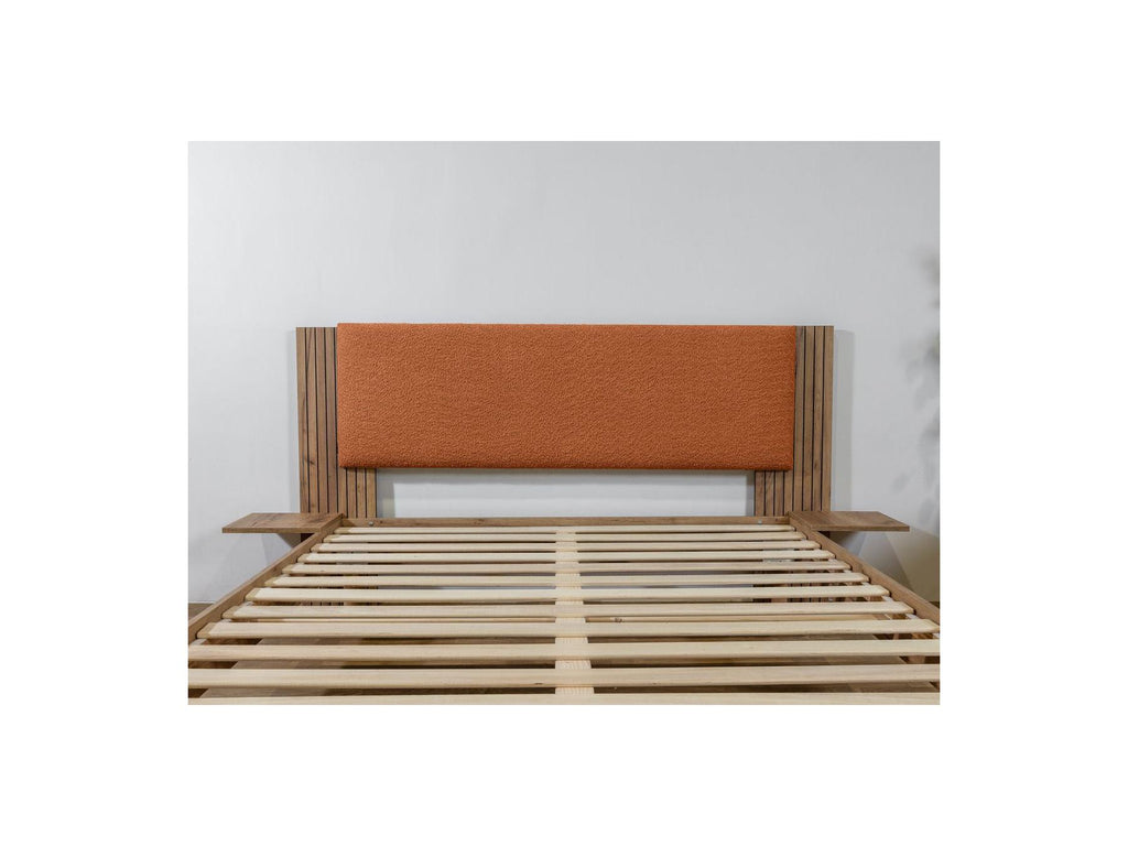 Lior - Cama con lamas macizas - Patas de madera natural