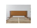 Lior - Cama con lamas macizas - Patas de madera natural