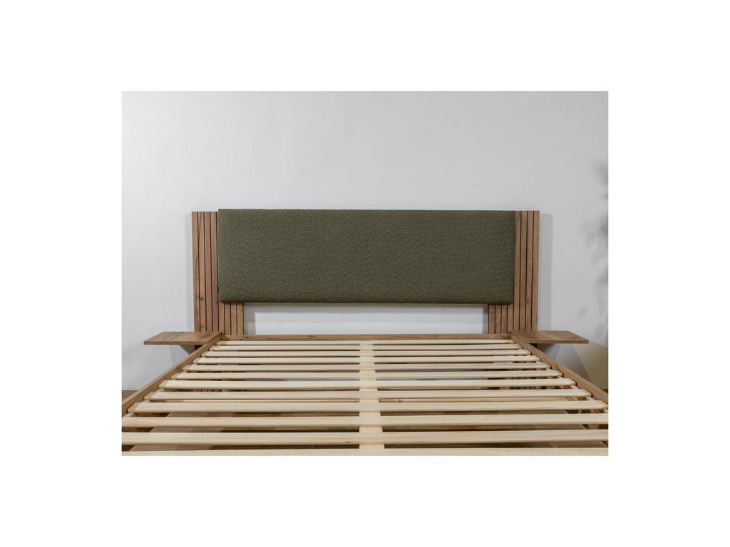 Lior - Cama con lamas macizas - Patas de madera natural
