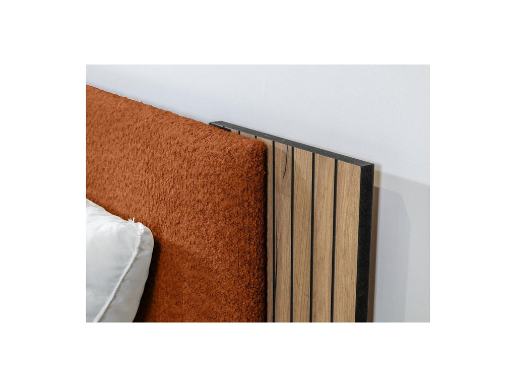 Lior - Cama con lamas macizas - Patas de madera natural