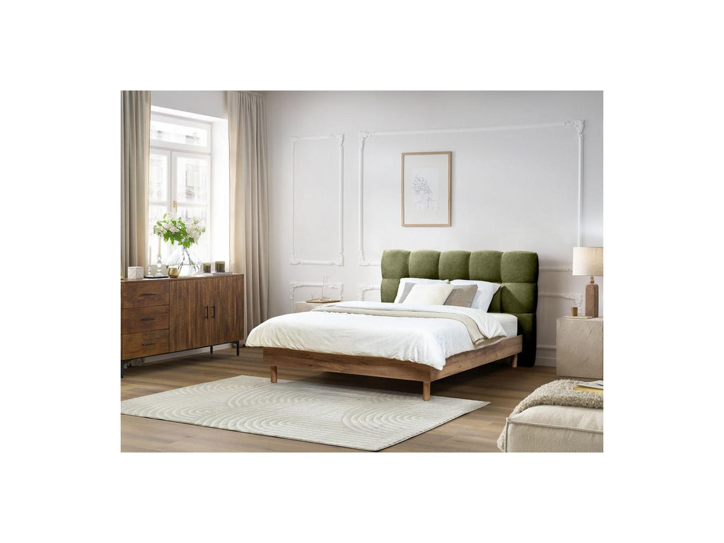 Bed with Solid Slats - Kumo - Natural Wooden Legs