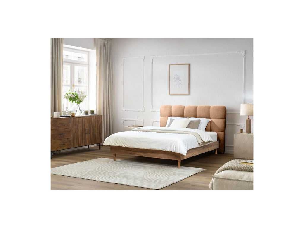 Bed with Solid Slats - Kumo - Natural Wooden Legs