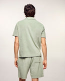 Chemise Manches Courtes En Éponge - Sage Green