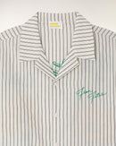 Chemise Manches Courtes à Broderies - Multi Rayures Ecru