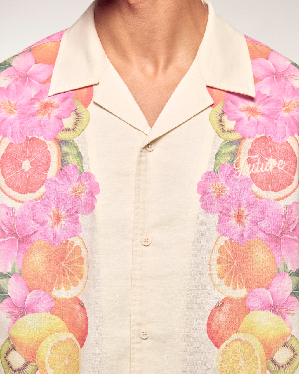Chemise Manches Courtes Print Frise