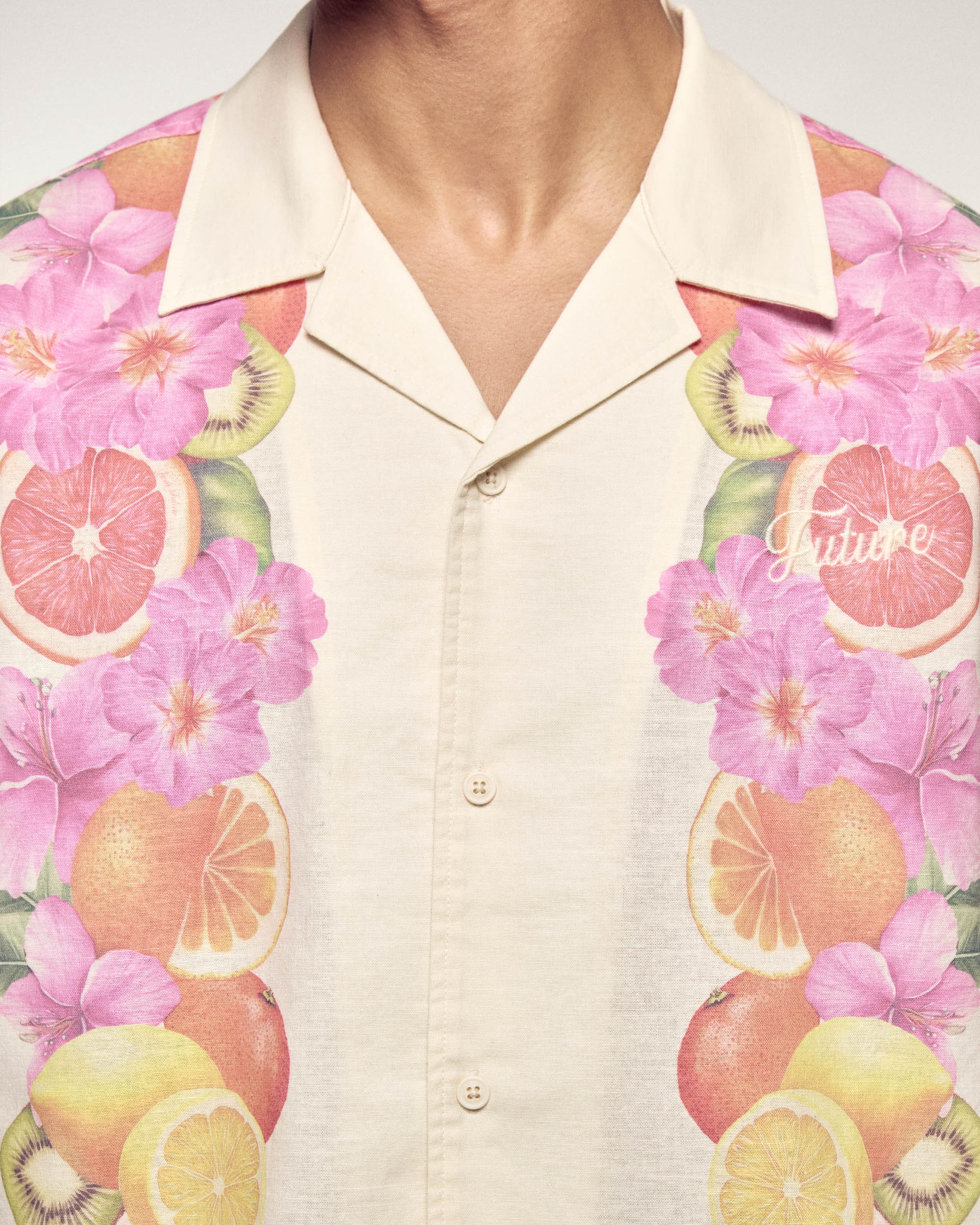 Chemise Manches Courtes Print Frise