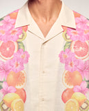 Chemise Manches Courtes Print Frise