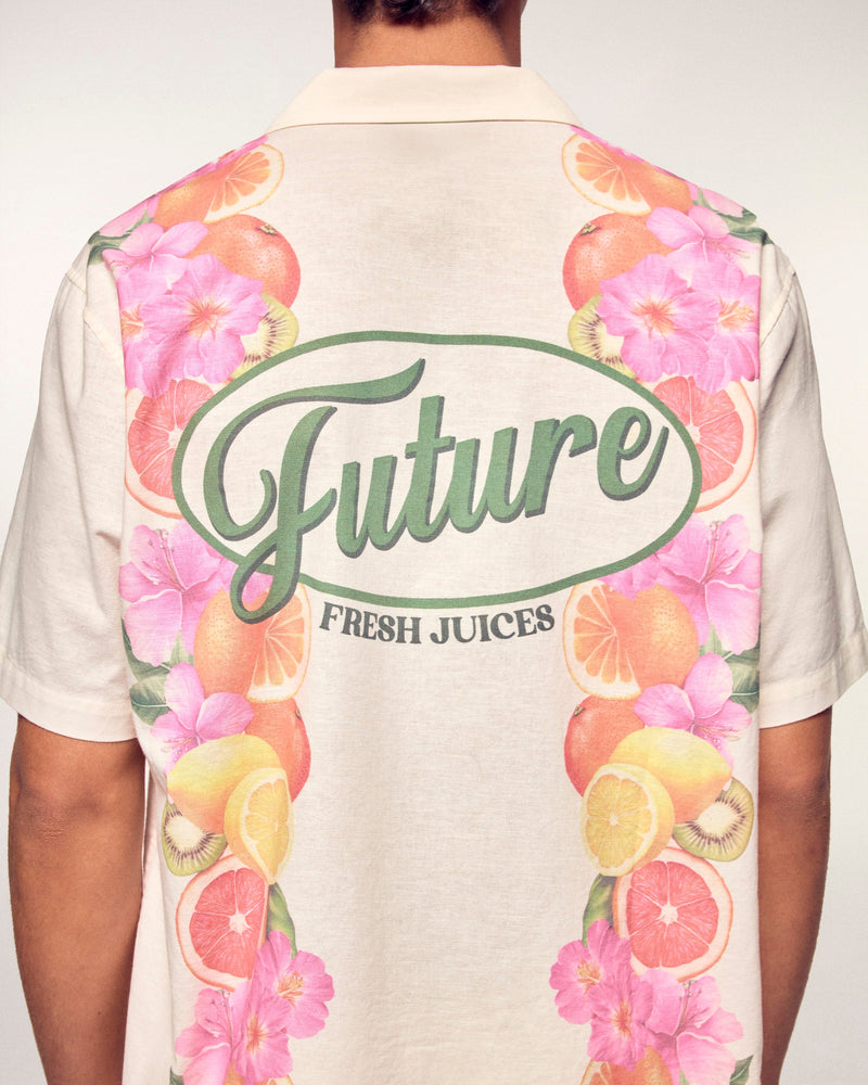 Chemise Manches Courtes Print Frise