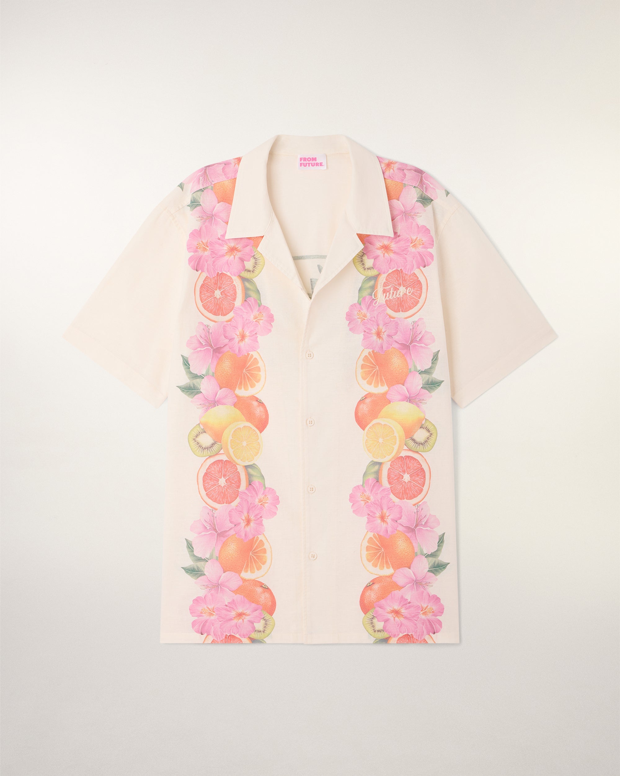 Chemise Manches Courtes Print Frise