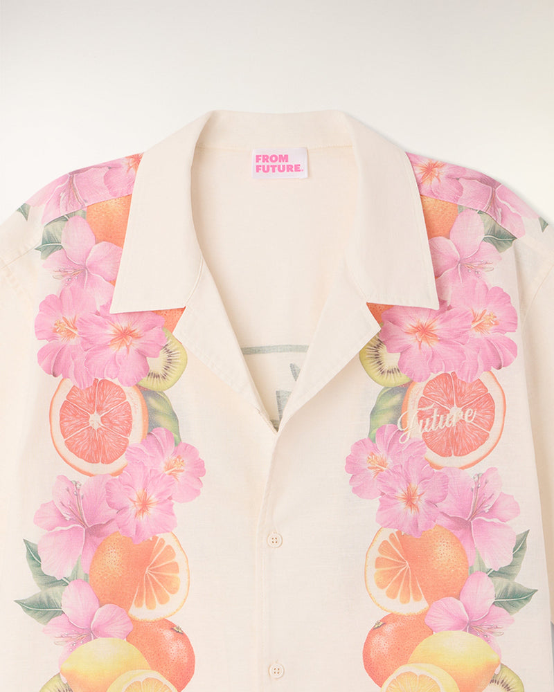 Chemise Manches Courtes Print Frise