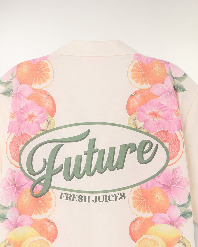 Chemise Manches Courtes Print Frise