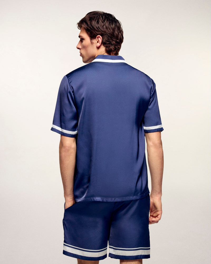 Chemise Manches Courtes Style Bowling