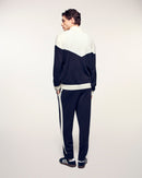 Pull Gilet Bicolore Broderie "Ff"