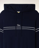 Pull Hoodie Rayures À Broderie