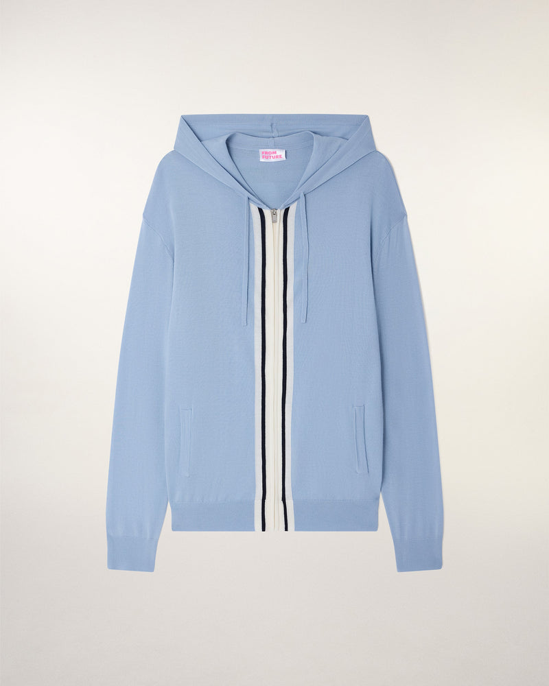 Pull Hoodie Bandes Contrastées