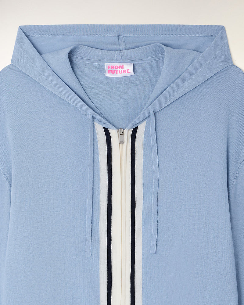 Pull Hoodie Bandes Contrastées