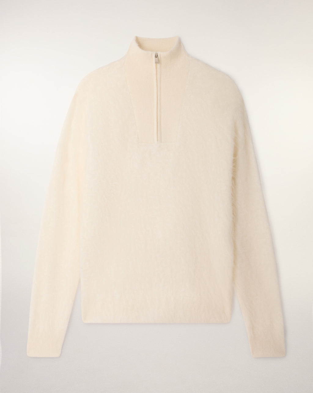 Brushed Cashmere Trucker Neck Sweater
