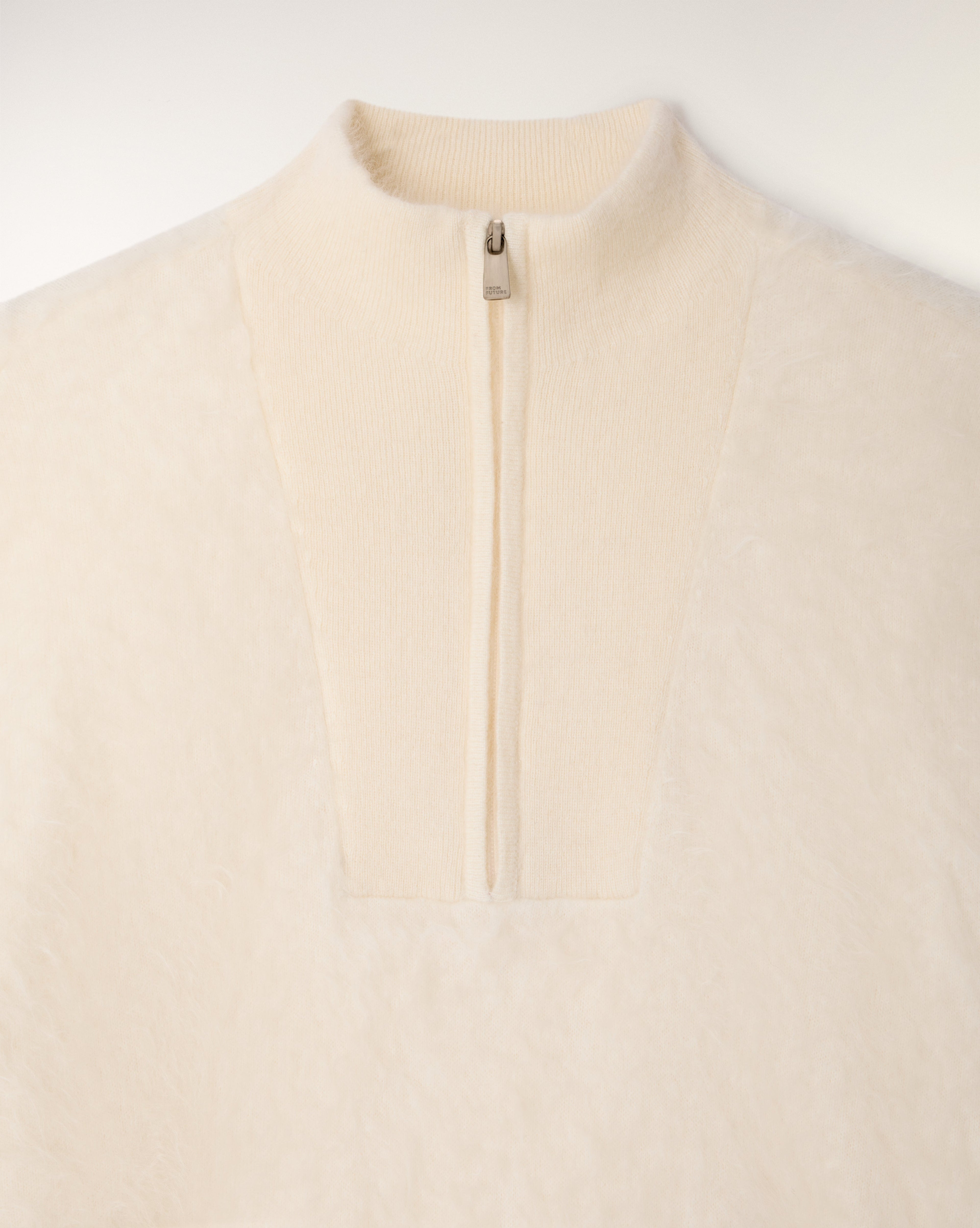 Brushed Cashmere Trucker Neck Sweater