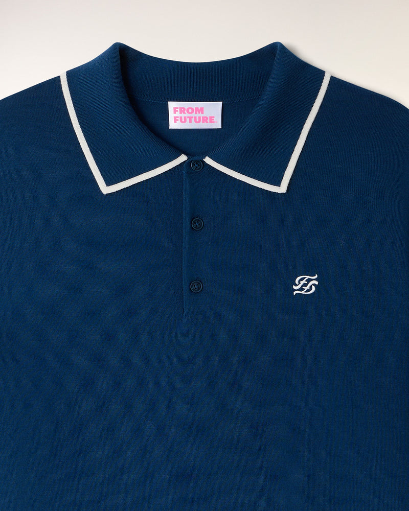 Pull Col Polo À Broderie "Future"