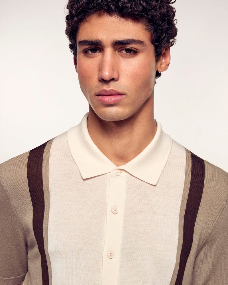 Pull Col Polo Manches Courtes