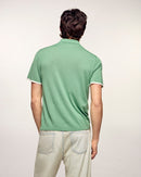Pull Col Polo Zippé À Broderie "Future"