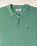 Pull Col Polo Zippé À Broderie "Future"