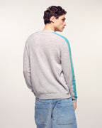 Pull Col Rond À Bandes