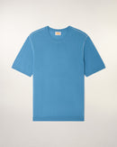 Pull Col Rond Manches Courtes - Intense Blue