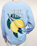 Pull Col Rond Motif Intarsia