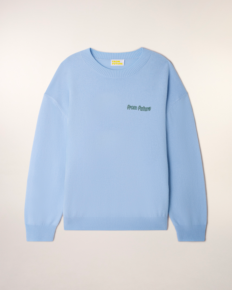 Pull Col Rond Motif Intarsia
