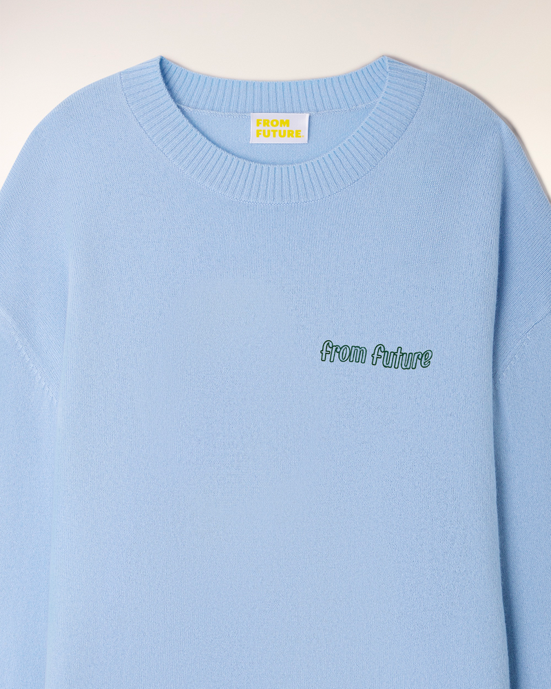 Pull Col Rond Motif Intarsia