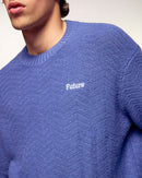 Pull Col Rond Broderie "Future"