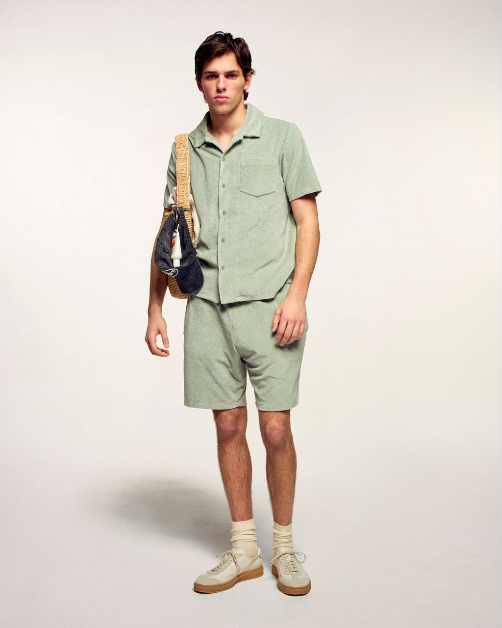 Terry Bermuda Shorts - Sage Green
