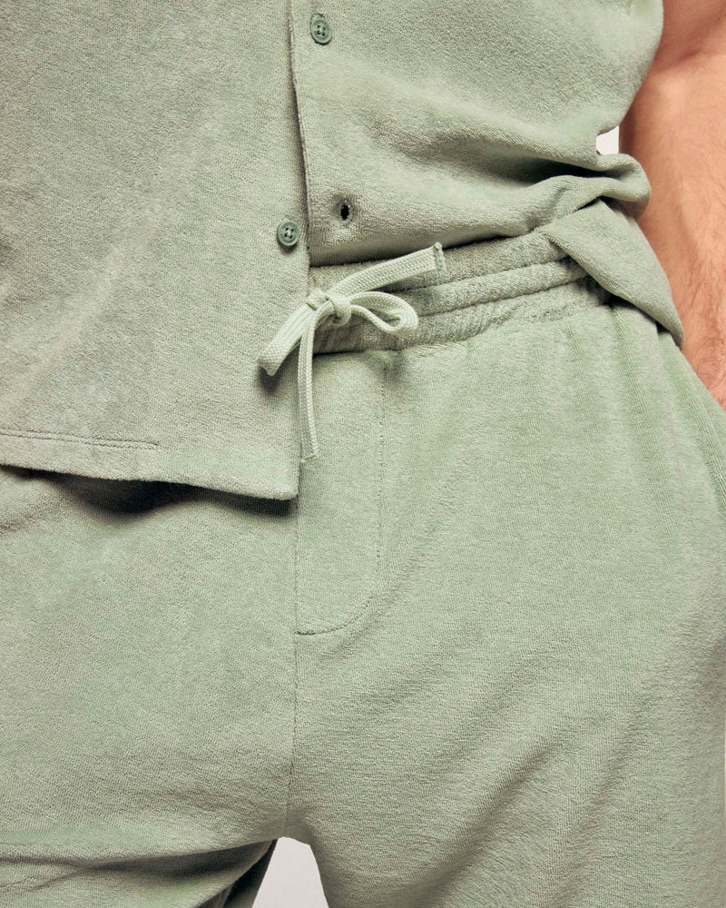 Short Bermuda En Éponge - Sage Green