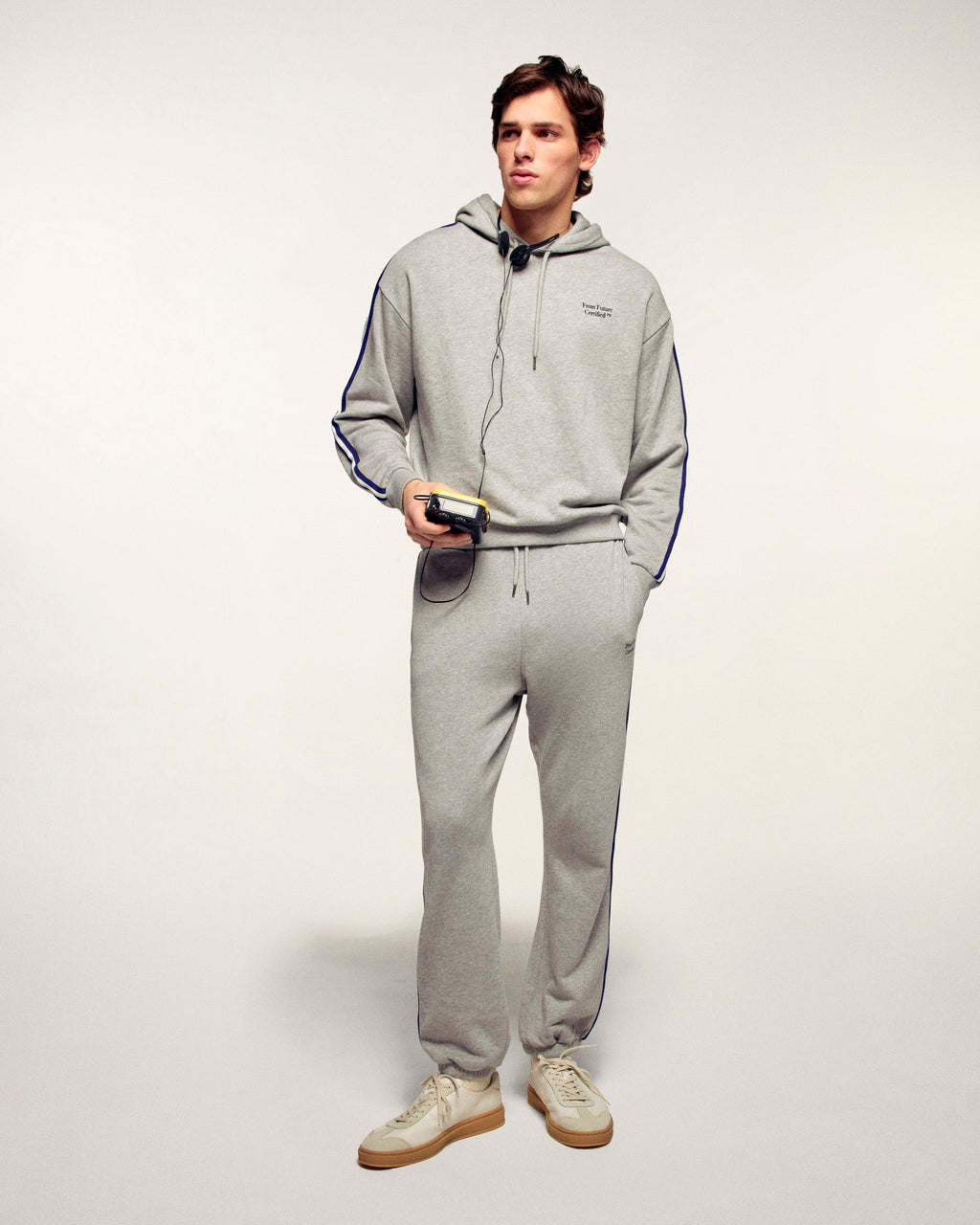 Sweatshirt Hoodie À Bandes Et Broderies