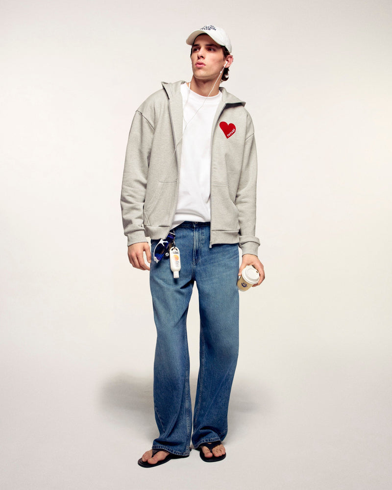 Sweatshirt Hoodie Zippé Cœur "Future"
