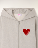 Sweatshirt Hoodie Zippé Cœur "Future"