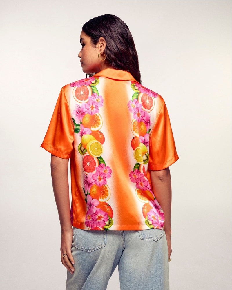 Chemise Manches Courtes Imprimé Frise