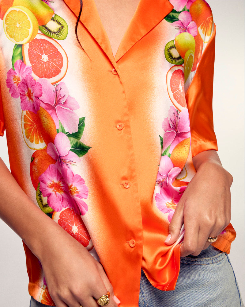 Chemise Manches Courtes Imprimé Frise