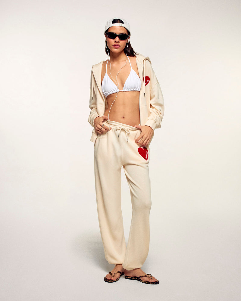 Jogging Droit Coeur "Future" - Sable