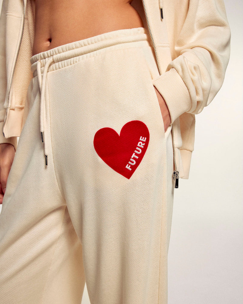 Jogging Droit Coeur "Future" - Sable