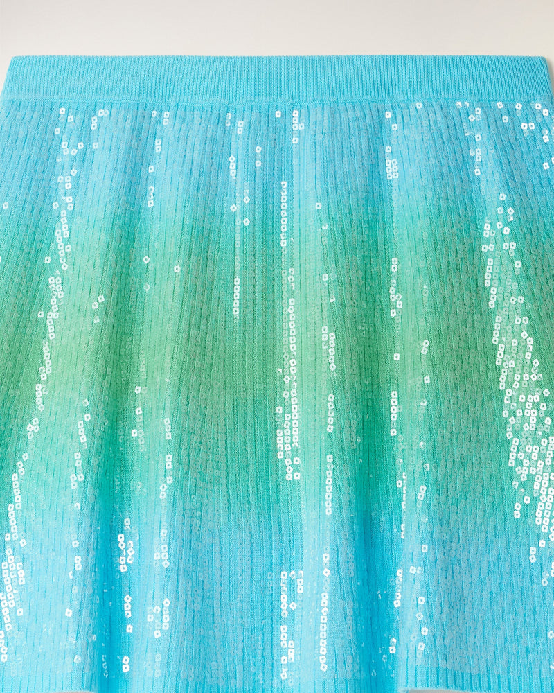 Jupe Mini Dip Dye À Sequins