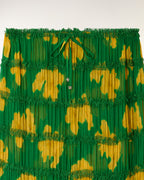 Falda midi fruncida estampada